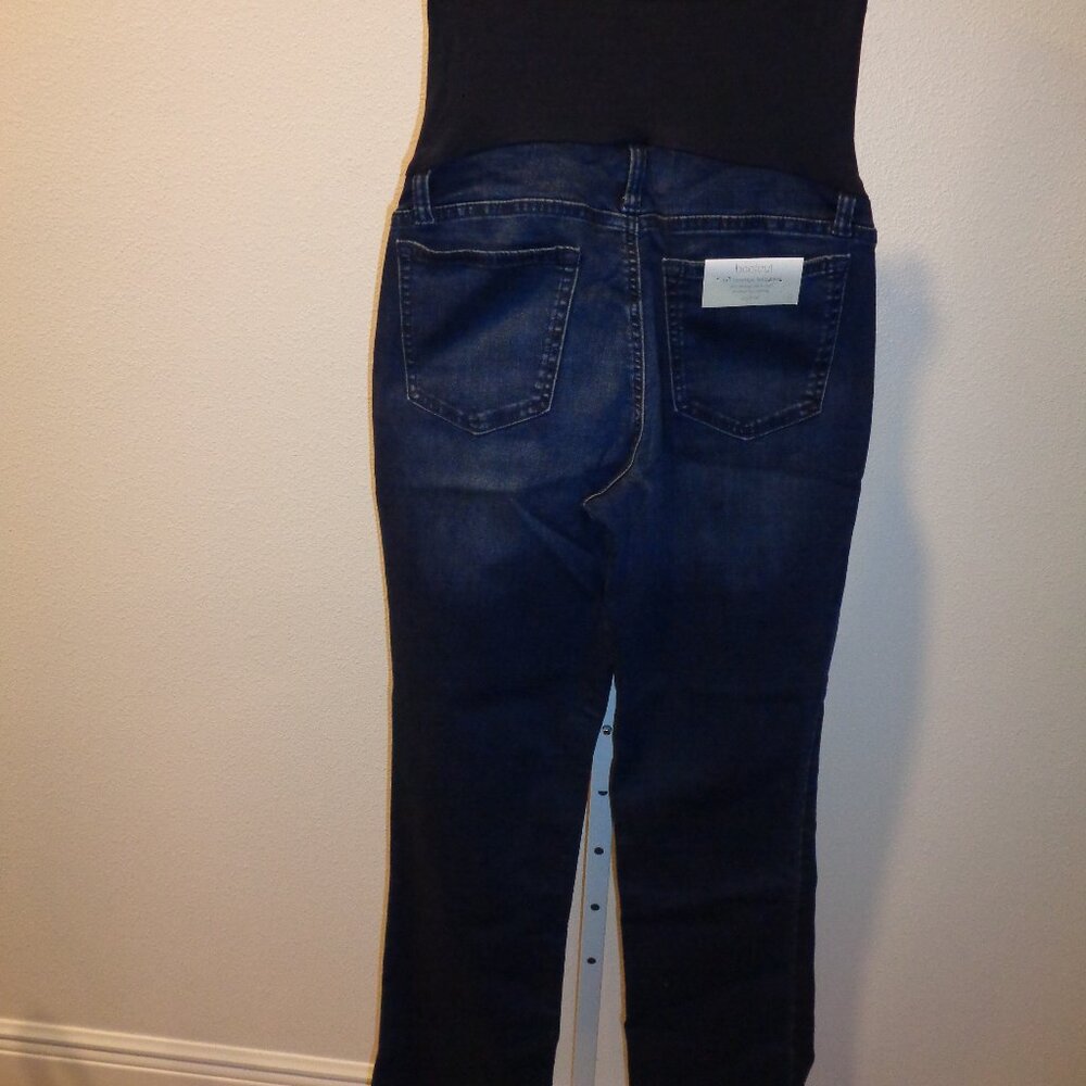 a:glow Maternity Bootcut Jeans Size 8 NWT Full Coverage Belly Band